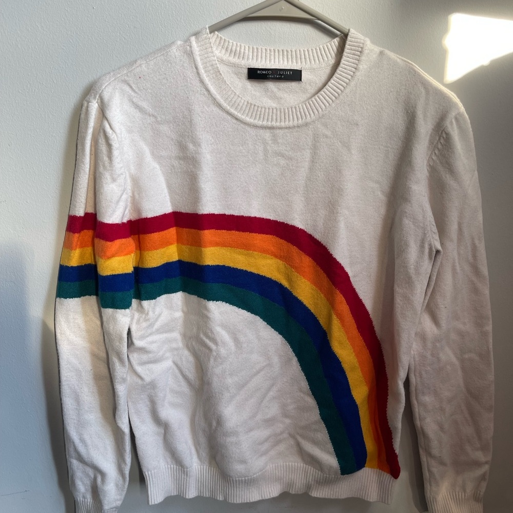 RAINBOW SWEATER 🌈 #comfy #rainbow #lgbtq+ #queer #pride
